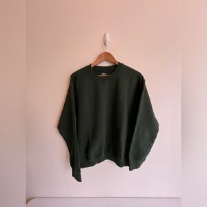 Forest Green Crewneck Sweater, Unisex Adult Medium, Aged Heavy Blend